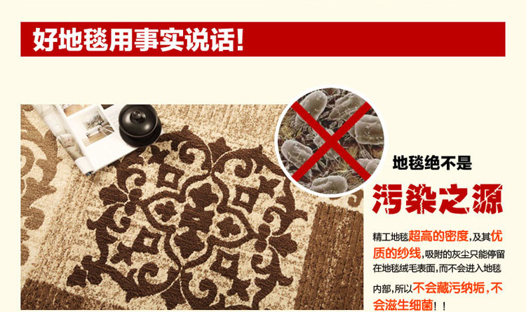 精工 时尚现代简约客厅沙发茶几地毯  卧室床边毯 门厅地垫 进门脚垫 梦幻之都6634b 200*290cm