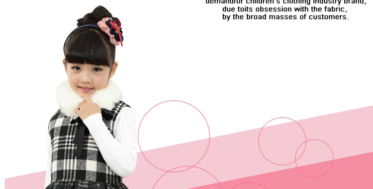 梵贝拉 年终热卖女童2014秋冬装连衣裙 韩版中