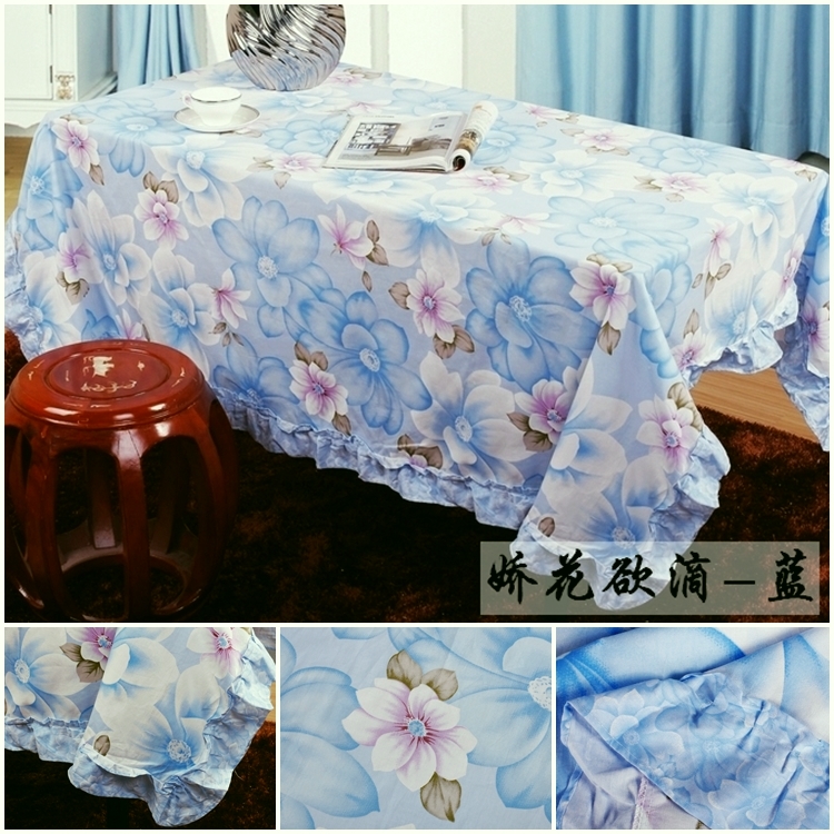 锦绣万家 组合沙发软装饰盖巾沙发罩沙发巾沙发套沙发垫沙发布艺坐垫 全棉沙发罩桌布 荷塘月色 四人沙发200*350