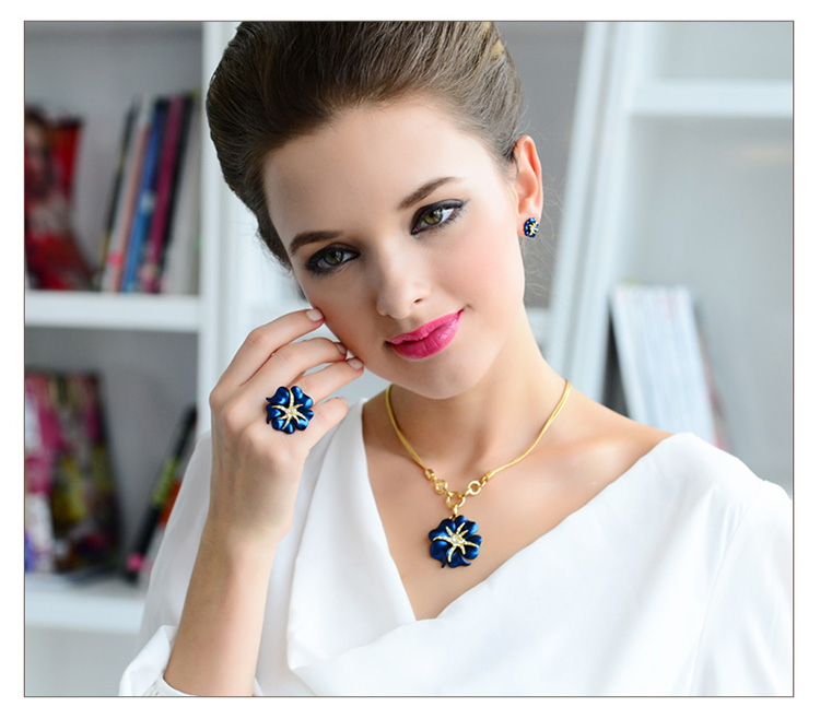 威妮华饰品 欧美优雅海星夜 施华洛世奇 指环 精