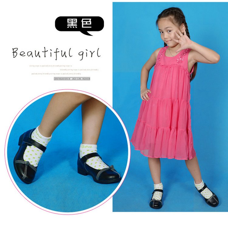 巴巴2013新款<em>女童皮鞋</em>韩版公主单鞋黑色大童