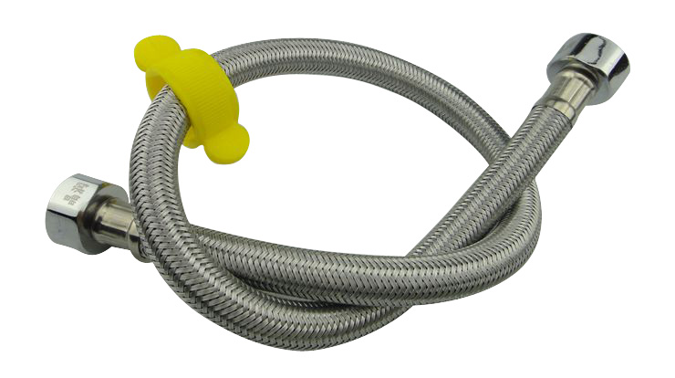 304不锈钢丝编织软管 连接进水管 双铜头 带扳