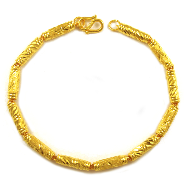 女士黄金手链纯金哪种好 24k黄金手链纯金牌子同款