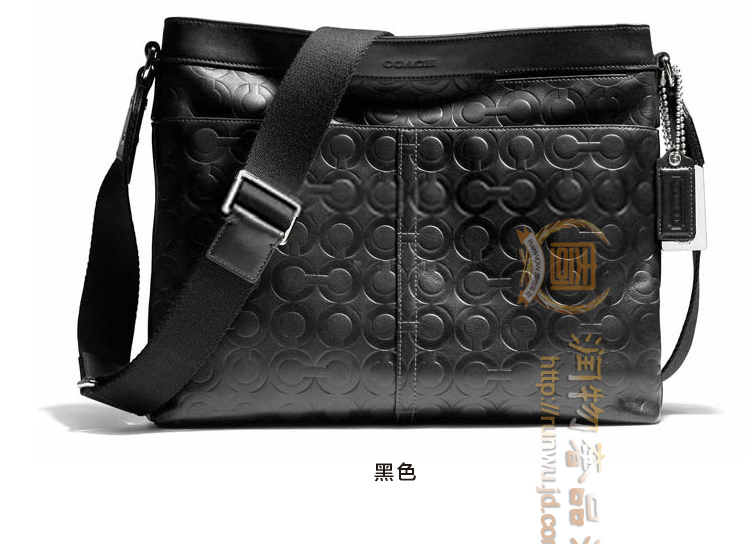 COACH\/蔻驰 布里克欧普图案压花顶部提手斜