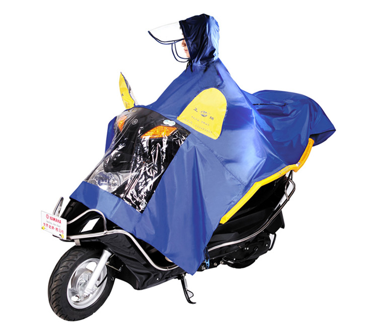 雨披电动车头盔式牌子好不好 雨披电动车加大