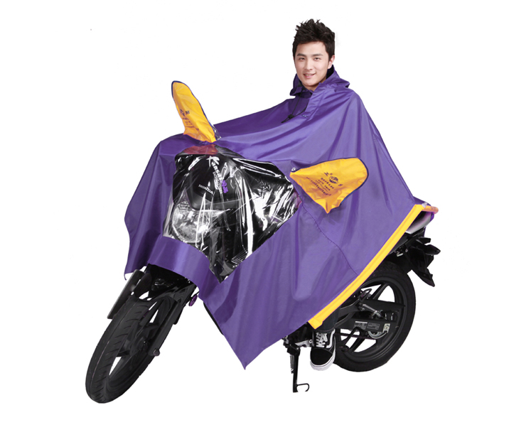 雨披电动车头盔式牌子好不好 雨披电动车加大