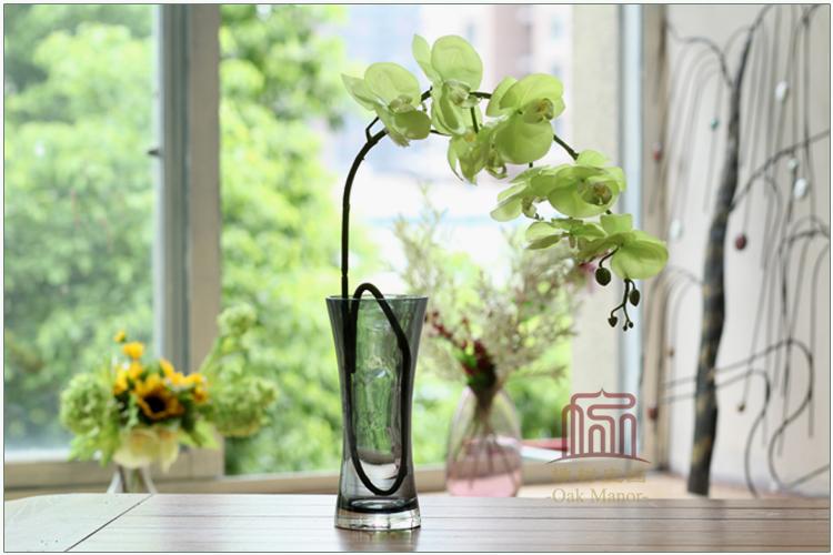 橡树庄园欧式水培透明玻璃花瓶 时尚现代花器