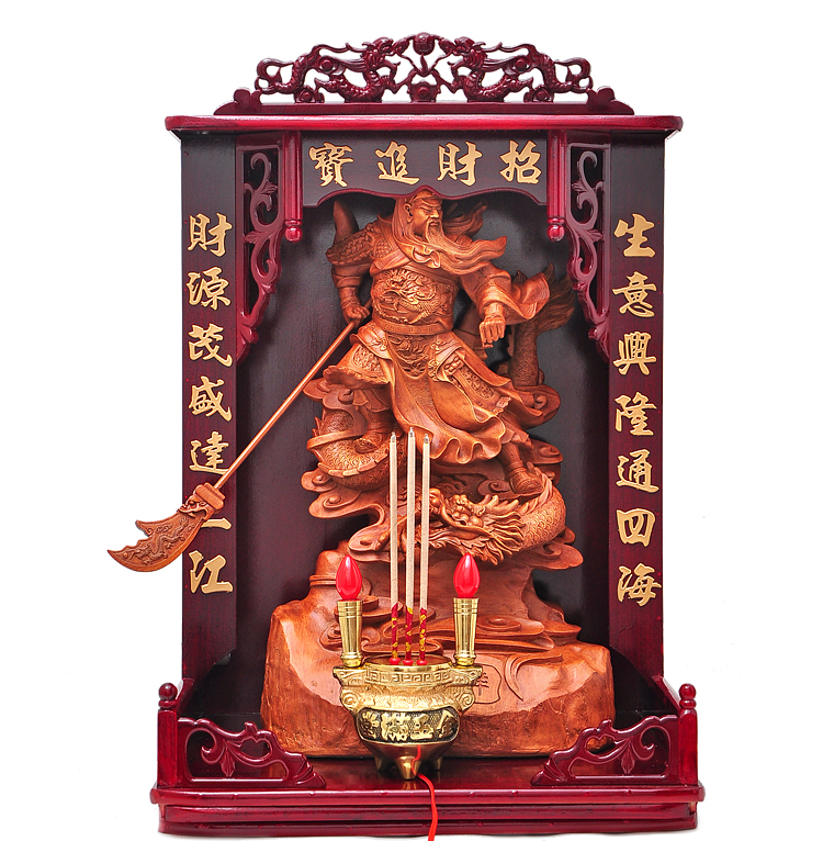 18寸20寸财神佛龛关公观音佛像神像神龛开光神台佛堂佛具