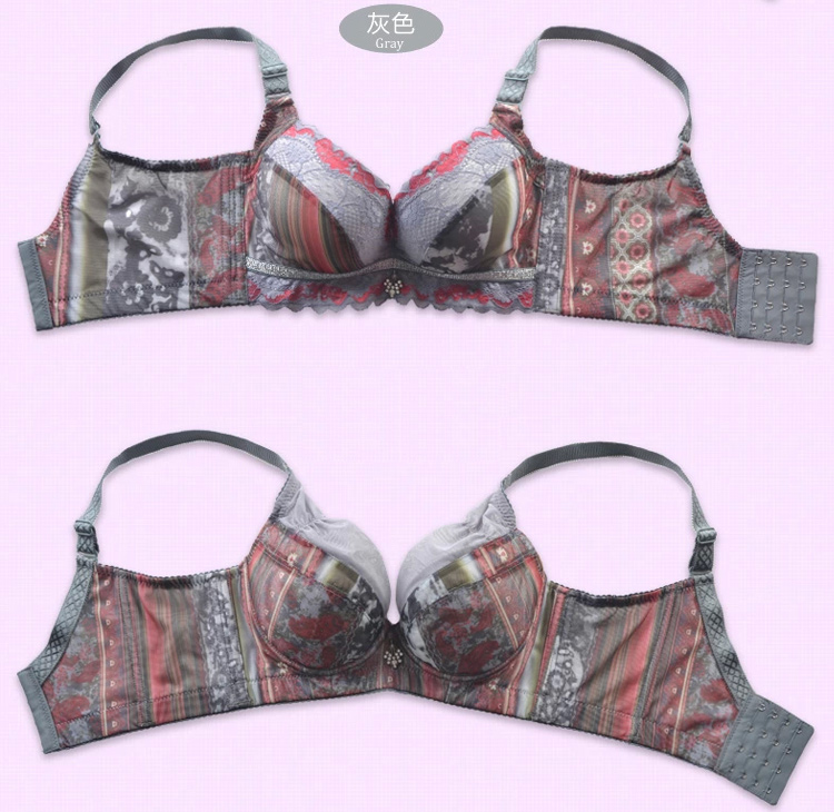 歆尼娅新款内衣 民族风聚拢<em>文胸 厚薄杯</em>大小胸