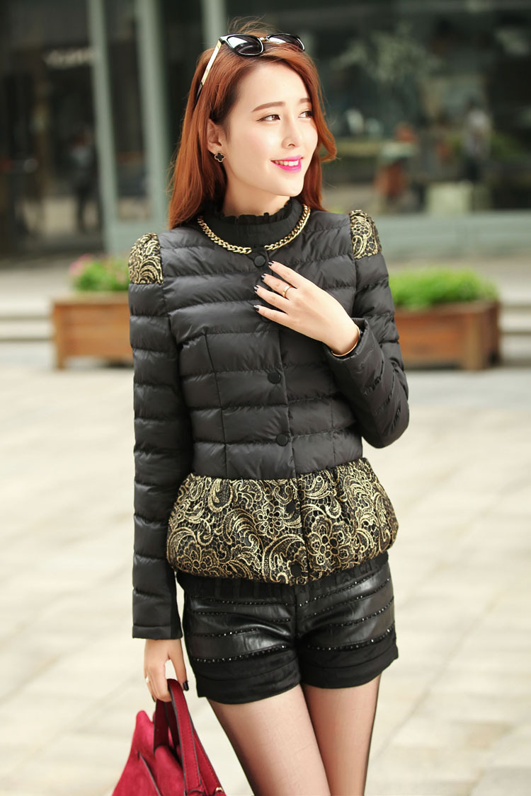 A7A2013新款<em>棉袄女短裤</em>修身棉袄羽绒棉服女