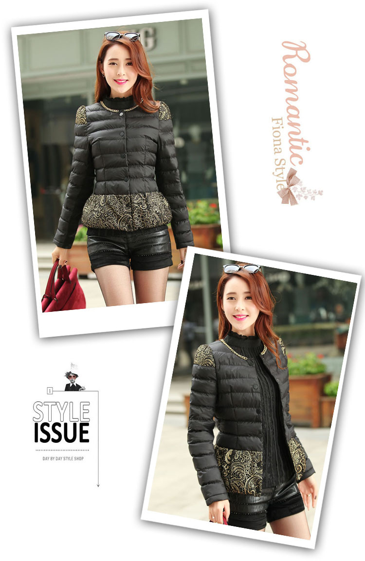 A7A2013新款<em>棉袄女短裤</em>修身棉袄羽绒棉服女