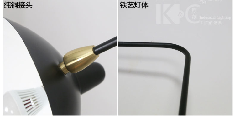 KC灯具  北欧双头张牙舞爪创意 壁灯墙灯 简约装饰灯 赠节能灯泡-黄光