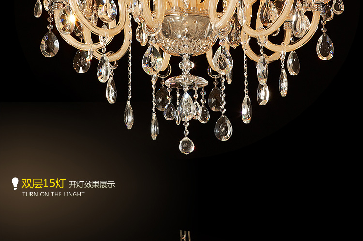 金盛马 欧式低楼层 卧室 奢华蜡烛客厅水晶吊灯8255 6头吊灯