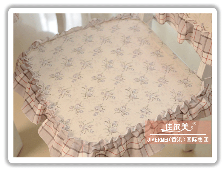 
                                        佳尔美韩版田园棉布椅垫套椅背套餐桌布艺茶几布台布韩版田园餐桌椅套装椅子布 绿野仙踪 6个椅垫 6个椅背 130*180cm桌布                