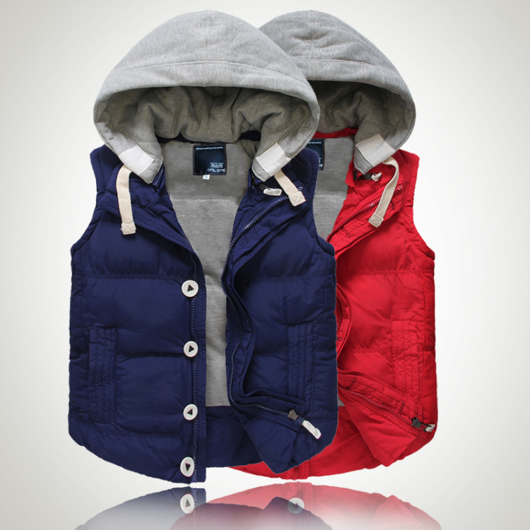 潮朝男装 2013新款 韩版背心 <em>男士 羽绒马甲</em> 可