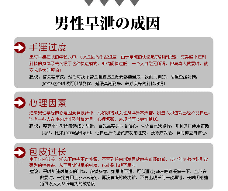 JOKER 王牌防早泄 男性持久延时喷剂 非壮阳伟哥 成人性用品在京东商城的价格走势