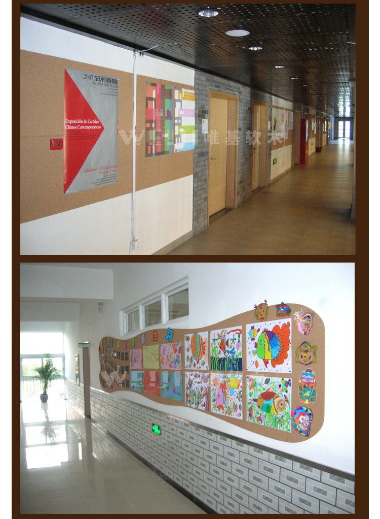 唯基企业文化 校园文化建设<em>软木</em>板<em>照片墙</em>留言