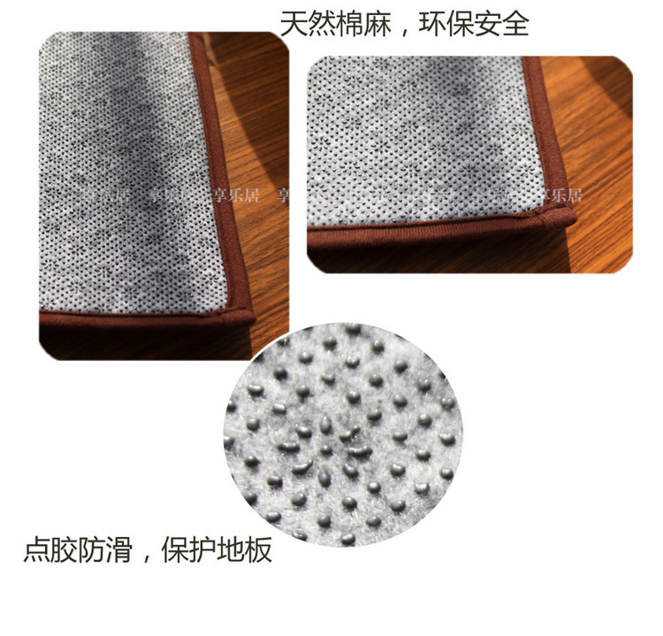 享乐居 进门玄关地垫 浴室门垫厨房卧室吸水防滑垫子 铁塔自行车40*100cm