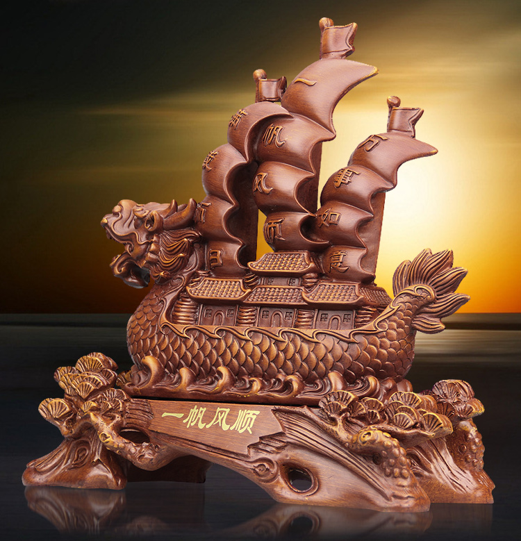 
                                                                                博景 客厅摆件 电视柜装饰摆设 帆船摆件 大号工艺品 开业礼品 家居装饰品 一帆风顺摆件 大号                