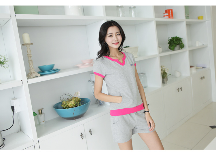 The Pei Ji 2015 summer leisure stylish short-sleeve shorts package students cotton jacket, Sport Kits female pink XXL pictures, price, brand platters! Elections are good character, the national distribution, so why buy now enjoy more preferential! Health