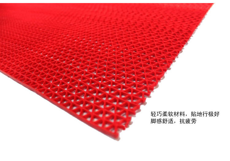 【120厘米宽】【5MM】S网眼地毯 PVC防滑地垫 通底S镂空地垫 游泳池厨房地毯 绿色 120CM宽*15米长