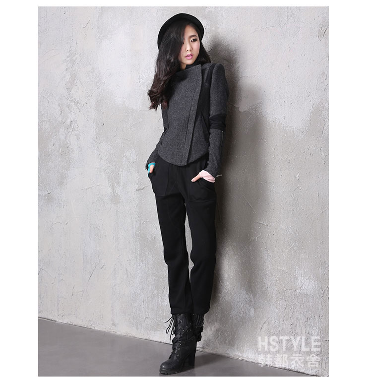 <em>韩都衣舍</em>HSTYLE 韩版2013<em>秋装</em>新款<em>女装</em>纯色