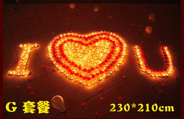 
                                        美思研 DIY浪漫 套餐 创意 生日蜡烛 求婚婚庆 蜡烛表白蜡烛情人节 F套餐                