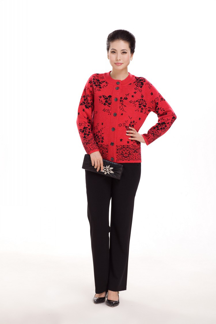 淘特暖2014春装新款女装<em>中老年羊绒衫</em> 短款月