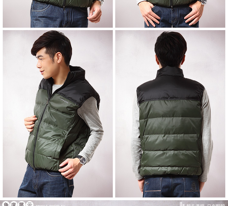 YAYA<em>鸭鸭羽绒服</em> <em>男士</em>羽绒<em>马甲</em>90%鸭绒羽绒背