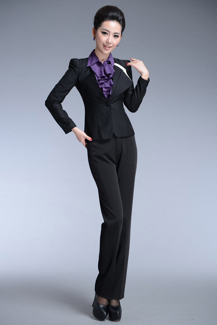 2013秋装新款<em>职业女</em>套装 韩版长袖长裤<em>配</em>西装