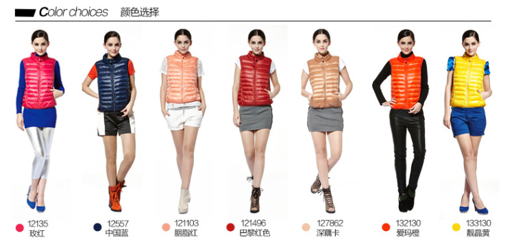 波司登 2013 <em>女士</em>简约大气<em>羽绒马甲</em> B130100