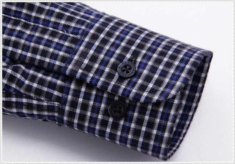 恒源祥秋冬新款男士长袖衬衫加厚夹层羊绒保暖