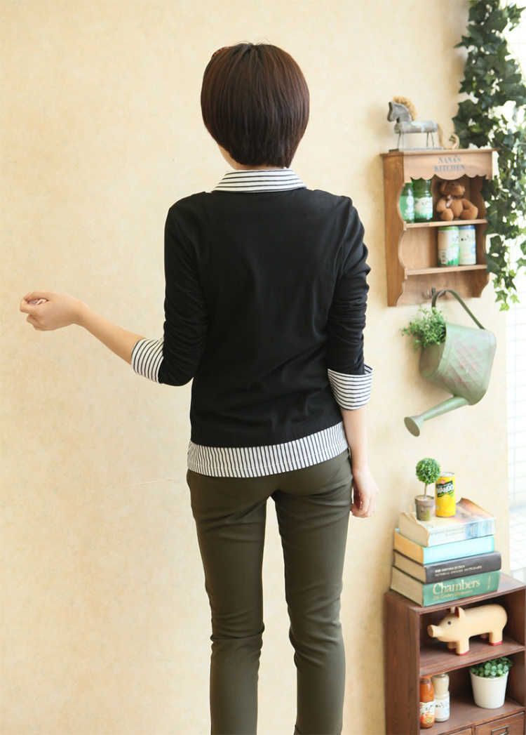 <em>加大码</em>女装衬衫 2014春装新款韩版时尚假两件