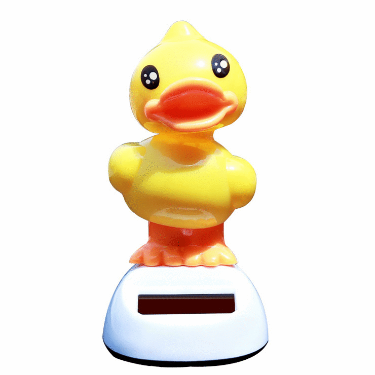 驰航 太阳能摆件小鸭子 汽车饰品 太阳能小黄鸭