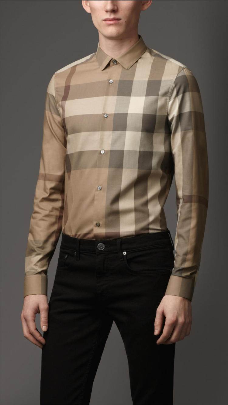 burberry男款衬衫,burberry男士衬衫 欧美代购2014新款巴宝莉burberry男款衬衫 修身 格子
