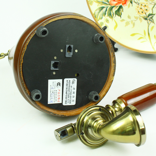 欧式电话机 仿古座机 转盘电话机 树脂电话机 家居摆件 创意家居 装饰品 工艺礼品 棕红色