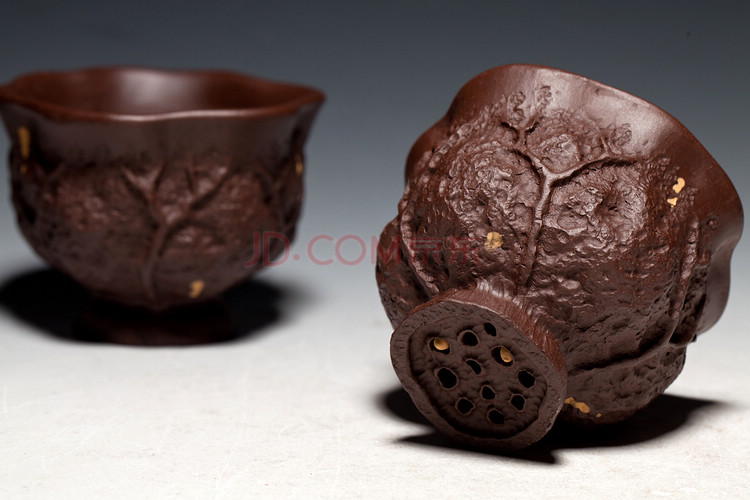 
                                                            新寅陶艺 宜兴紫砂杯  品茗杯 70cc (一对) 紫泥 【不含底座】                