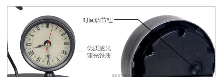 
                                                            翻旧事 铁人时钟 创意家居摆件装饰品工艺品办公室桌面用品礼物饰品 C63 0                