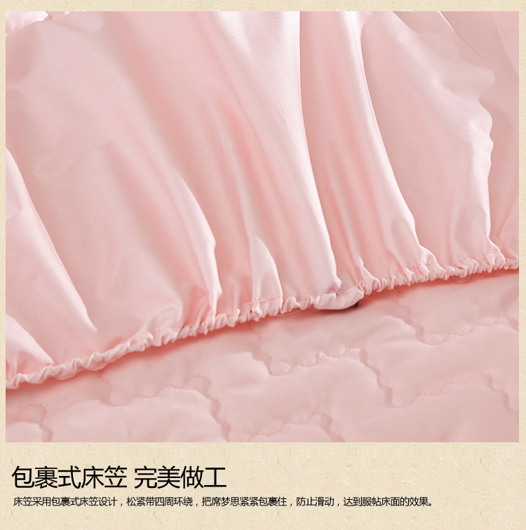 
                                        雅鹿家纺床垫床笠加厚夹棉席梦思保护套/罩 床护垫 驼色 180cmx200cm                