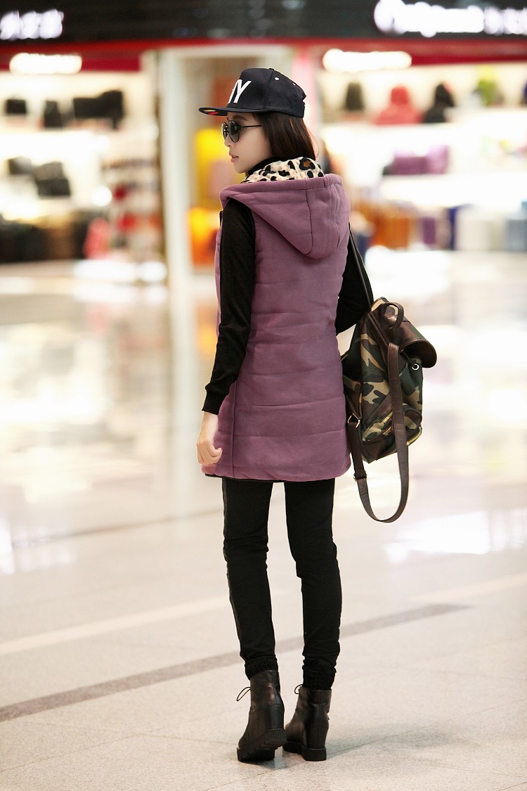 不过一夏13秋冬韩版棉<em>马甲女</em> 时尚中长款两面