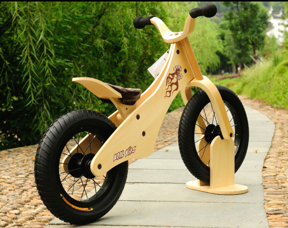 出口德国木质儿童平衡车自行车山地车实木头小