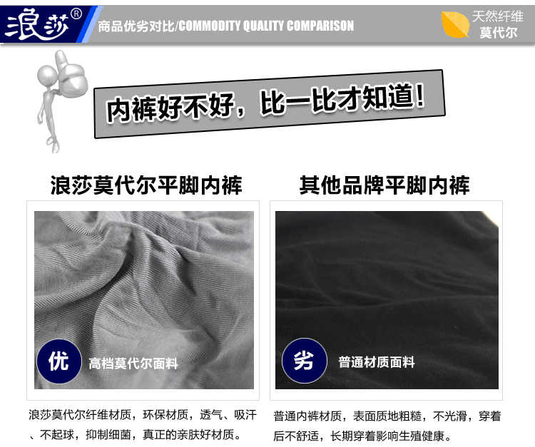 <em>浪莎</em>langsha<em>男士内裤批发</em> 四角内裤男 竹浆纤维