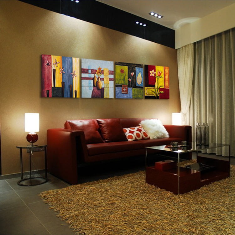 一若品牌 装饰画 欧式风格壁画 客厅挂画 沙发背