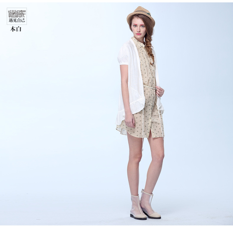 <em>谜底女装</em>2014夏装新款专柜正品 棉麻纯色中长