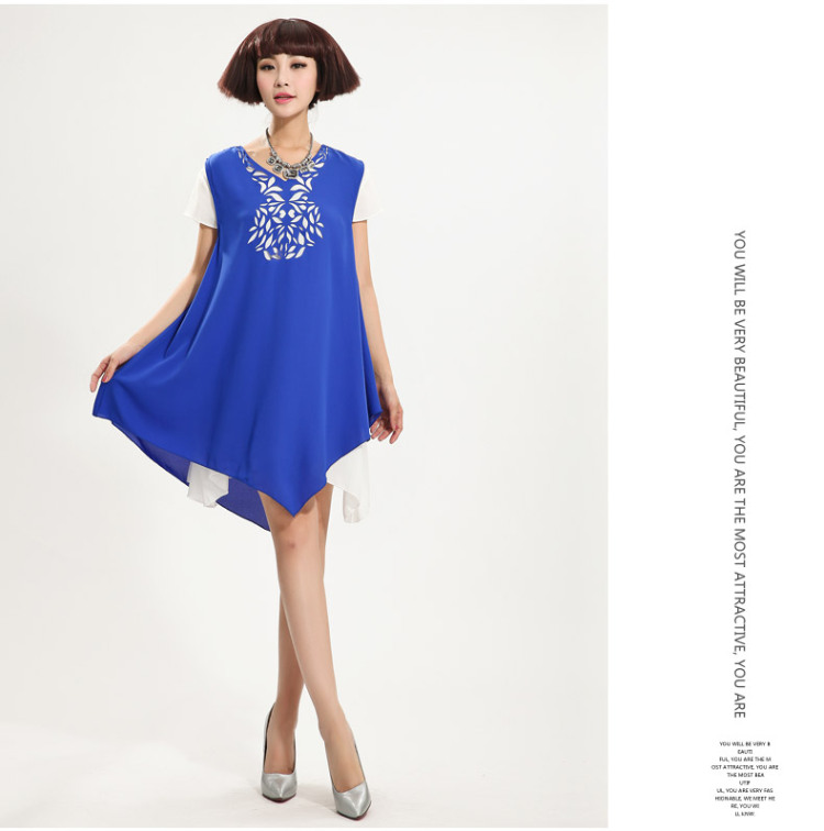 永恒之秀2014夏装新款加肥加大<em>码</em>女装假两件