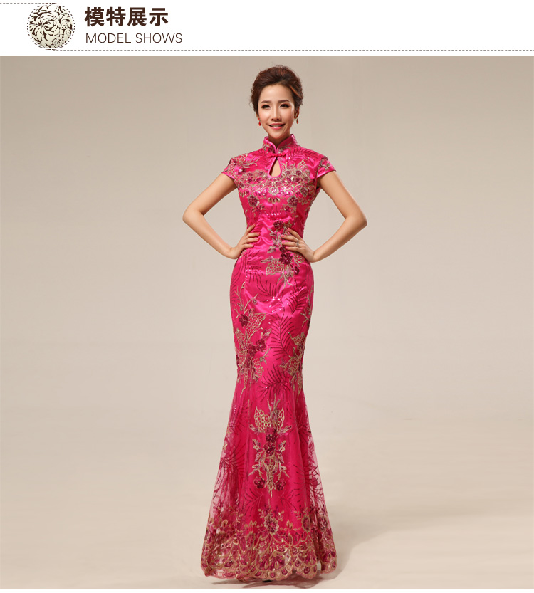 袍迎宾服礼仪服装旗袍裙XS2281在<em>京东商城</em>的