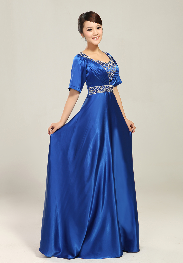 2013新款大合唱演出服装 舞蹈大摆裙 舞蹈长裙