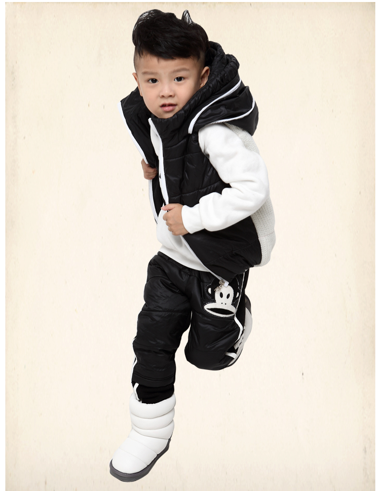 贝特乐 2013新款女童装冬款大嘴猴图案加厚马