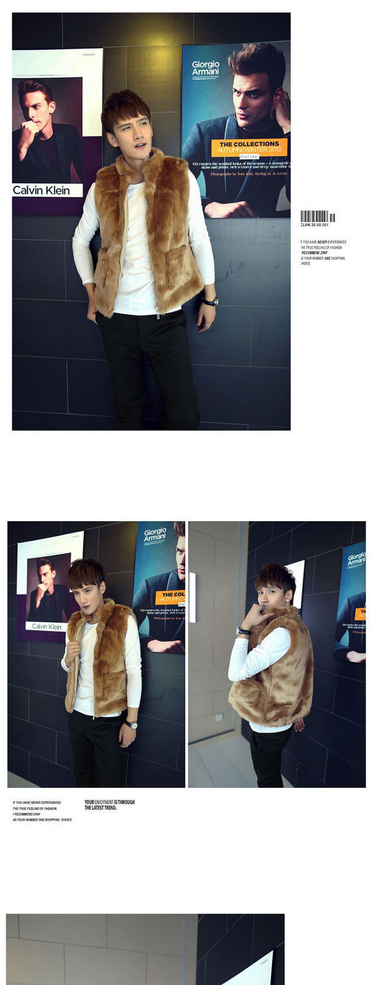 <em>货到付款</em> 韩版<em>男装</em>修身<em>马甲</em> 秋冬季<em>男装</em>加厚背