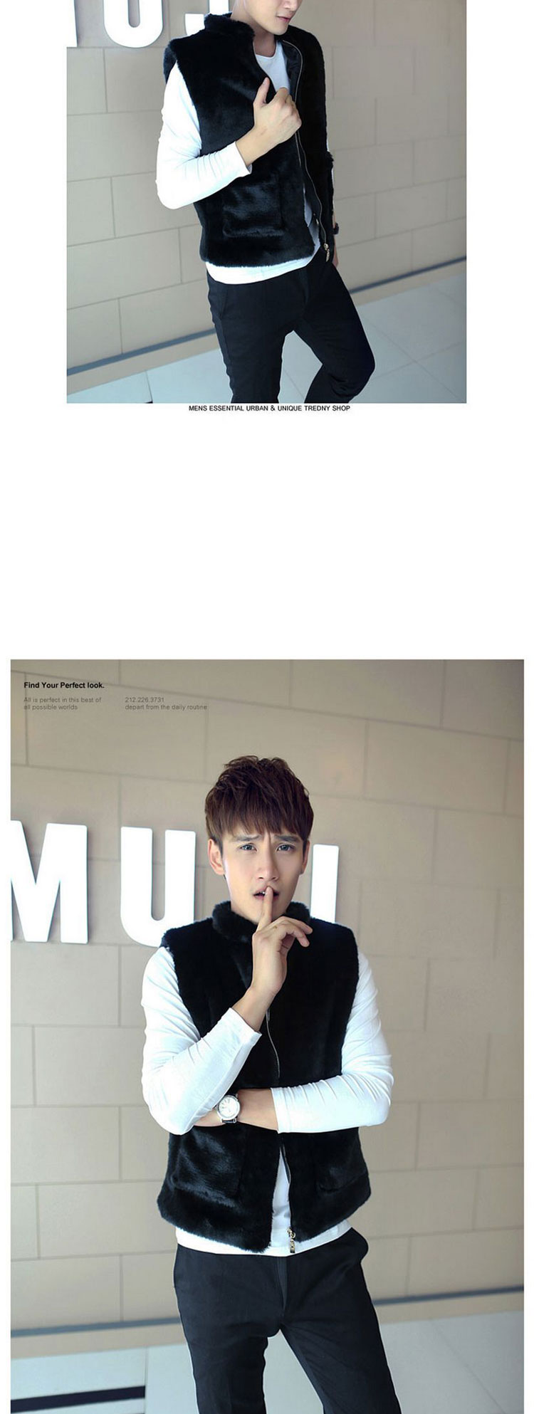 <em>货到付款</em> 韩版<em>男装</em>修身<em>马甲</em> 秋冬季<em>男装</em>加厚背